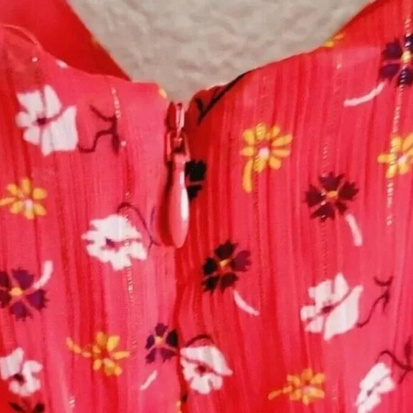 Madewell - Ruffle Strap Red Wrap Prairie Posies boho maxi dress - Picture 7 of 8